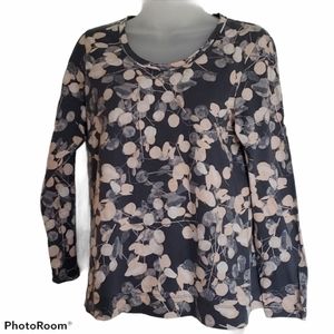 Simply Vera Vera Wang Floral Shirt Sz PL